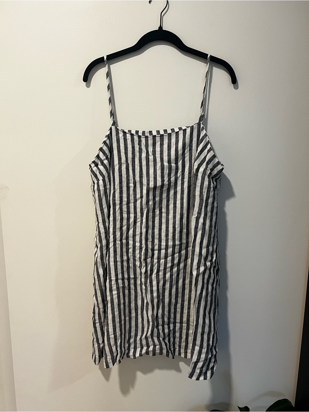 A New Day Gray & White Striped Mini Summer Dress